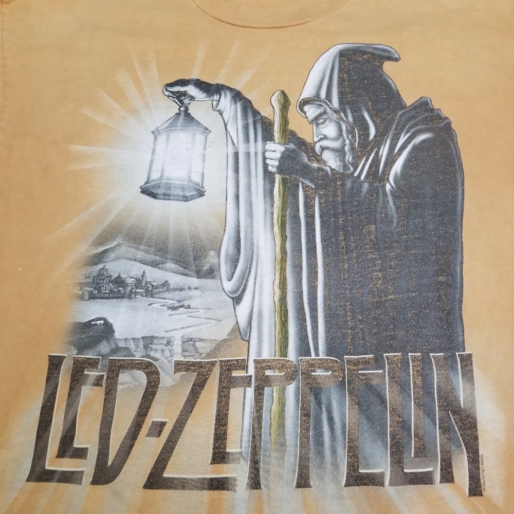 Vintage 2006 Liquid Blue Led Zeppelin T Shirt Band